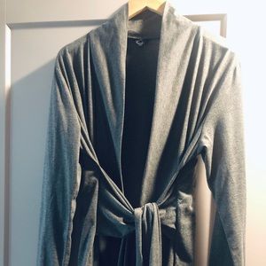 Gray knit cardigan